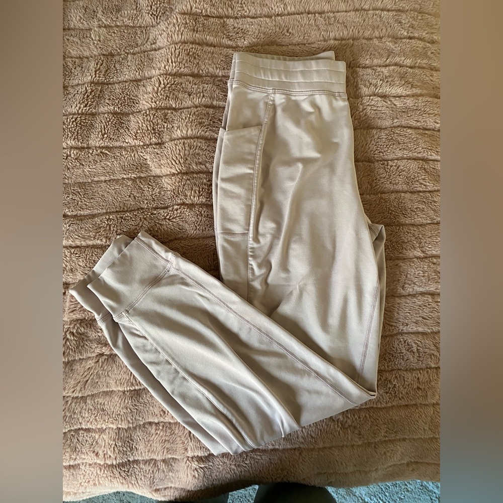 Fabletics Cream Track Pants
